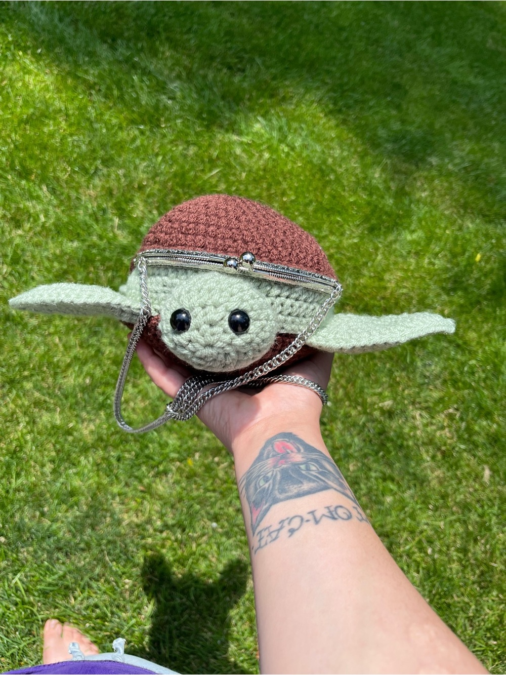 Handmade Crochet Turtle Purse